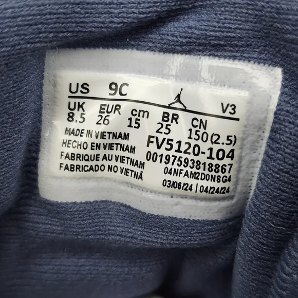 Nike Air Jordan 11 Retro Low TD 'Diffused Blue', Toddler 9 - Picture 8 of 8